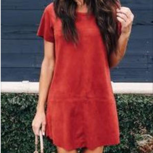 Vici suede shift dress